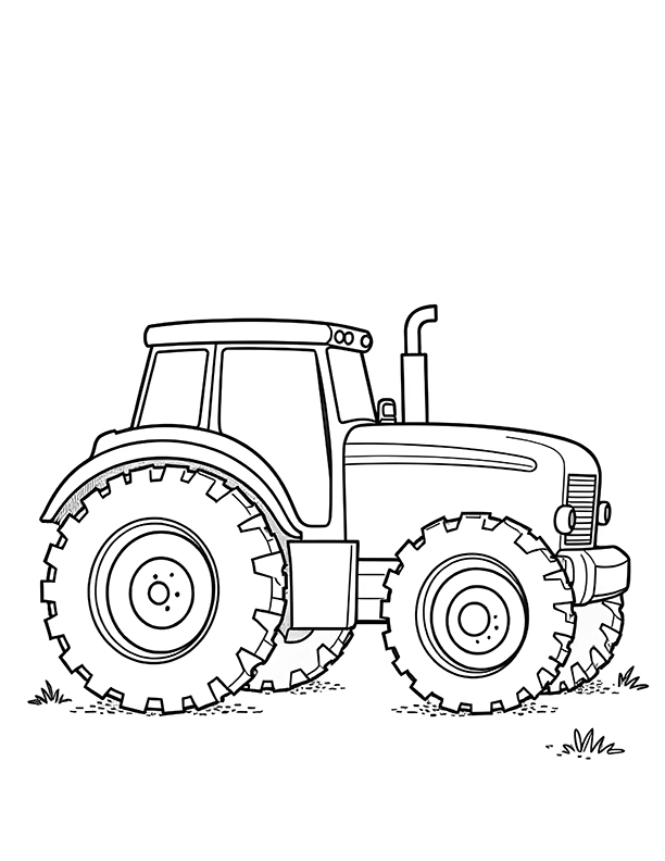 Toy tractor coloring page